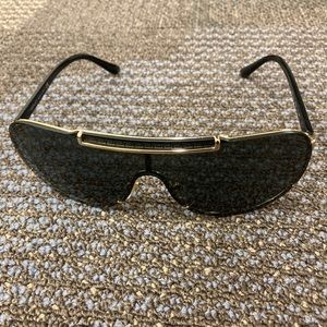 VERSACE SUNGLASSES BLK/GOLD TRIM